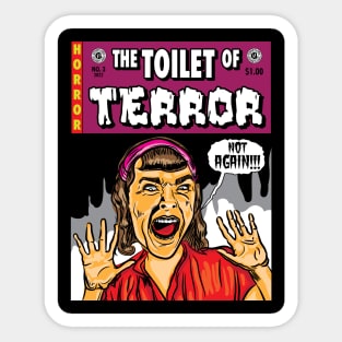 The Toilet of Terror, Horror Comicbook Cover Sticker